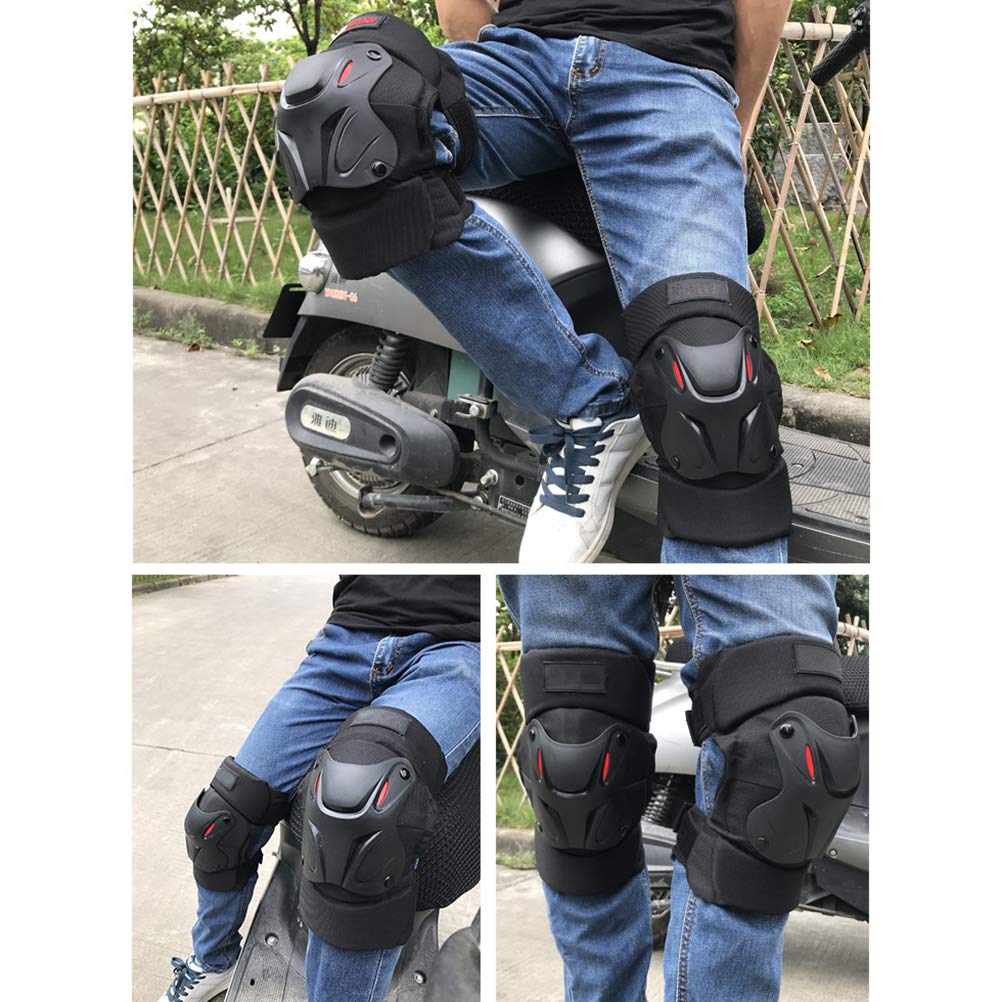 Protección de Rodilla, 1 par de Rodilleras, Diseño de Articulación Ergonómico Ajustable, Protectores de Rodilla para Motocicleta, Bicicleta, Monopatín