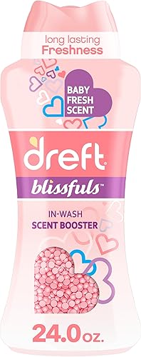 Dreft Blissfuls - Perlas potenciadoras de aroma para ropa de lavado, aroma fresco para bebé, 24 onzas, para lavandería para bebé, potenciadores de