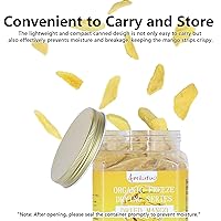 Vista 7 de Mango liofilizado, fruta liofilizada, 120g/4.23OZ de mango natural deshidratado, sin azúcar añadida, nada añadido, snack de superalimento, chips