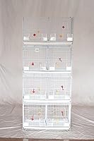 Vista 5 de Lote de 4 jaulas apilables para pájaros pequeños pinzones canarios (negro)