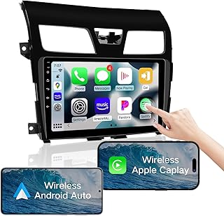 Wireless Apple Car Play Radio, ViaBecs 10.2” Bluetooth Car Stereo for 2014-2018 Nissan Altima Support Android Auto, Bluetooth 5.0, GPS Navigation, Subwoofer, SWC, 36-EQ DSP, AM/FM Car Radio Receiver