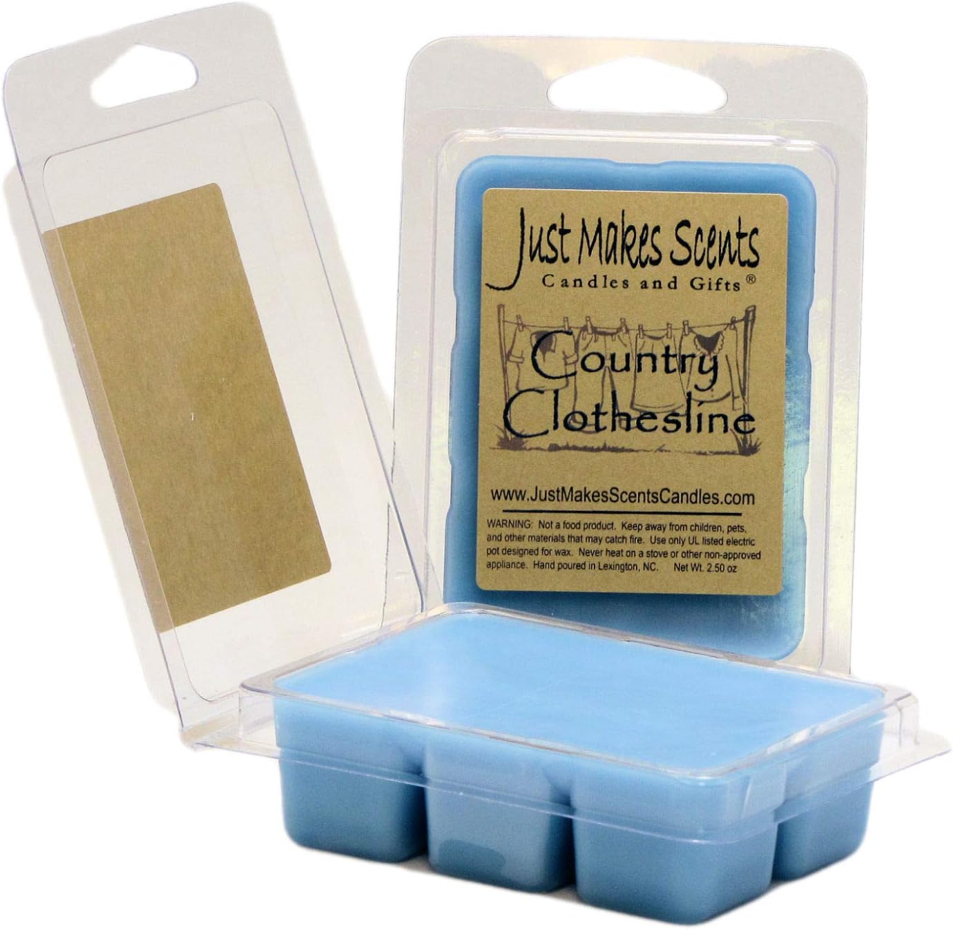 Just Makes Scents 2 Pack - Country Clothesline Wax Melts | Hand Poured in The USA