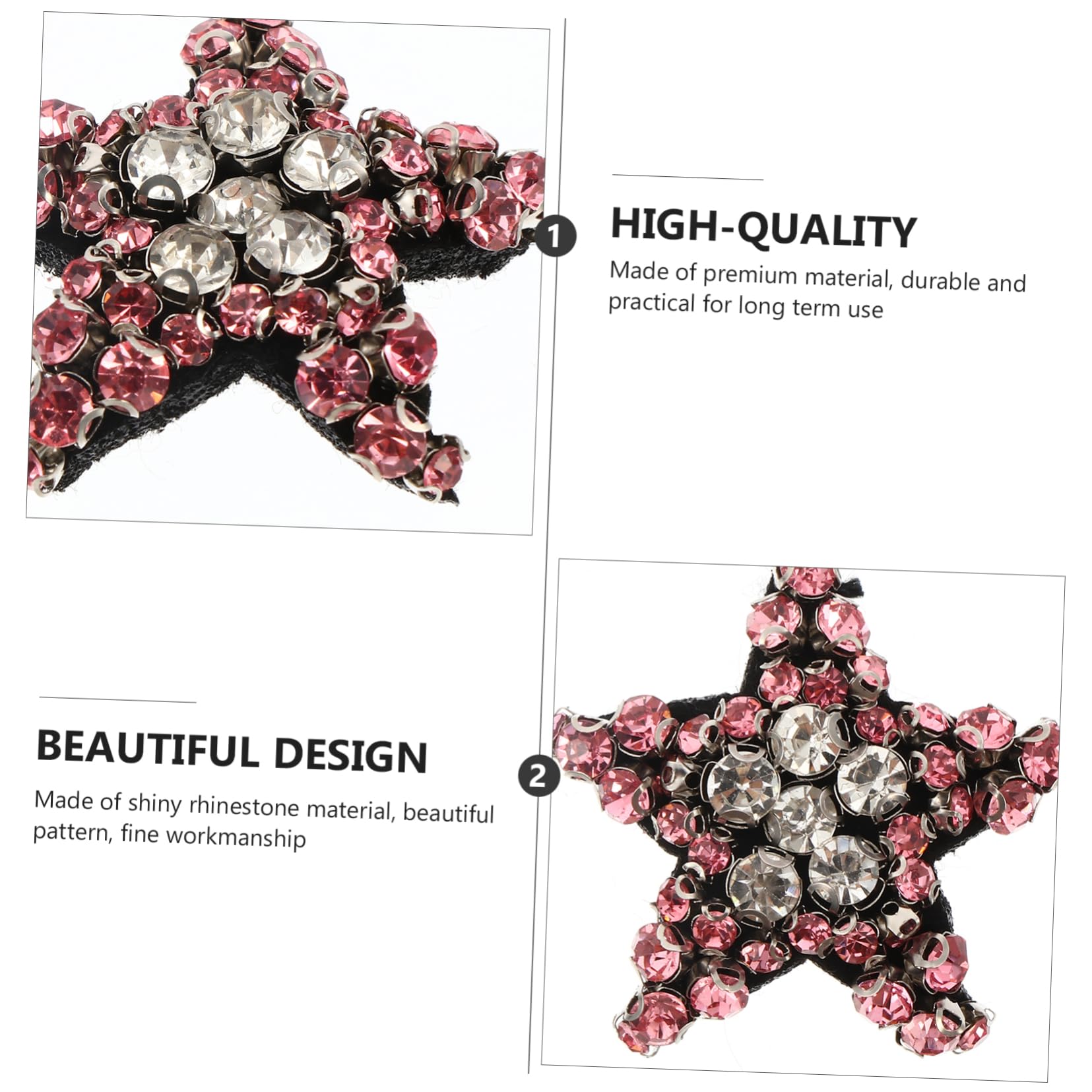 OSALADI 2 Set Del Pentagramma Schiaccianoci Ansimare Calore Numero Adesivo Gemma Toppe Per Giubbotti Toppe Per Jeans Patch Di Stelle Glitterate Adesivo Per Cucire Tessuto 12 Pezzi*2