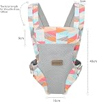 Porte-bébé nouveau-né à tout enfant Position de transport avant et arrière Porte-corps visage-in et visage-out Porte-bibé kangourou pour bébé enfant (Colorful)