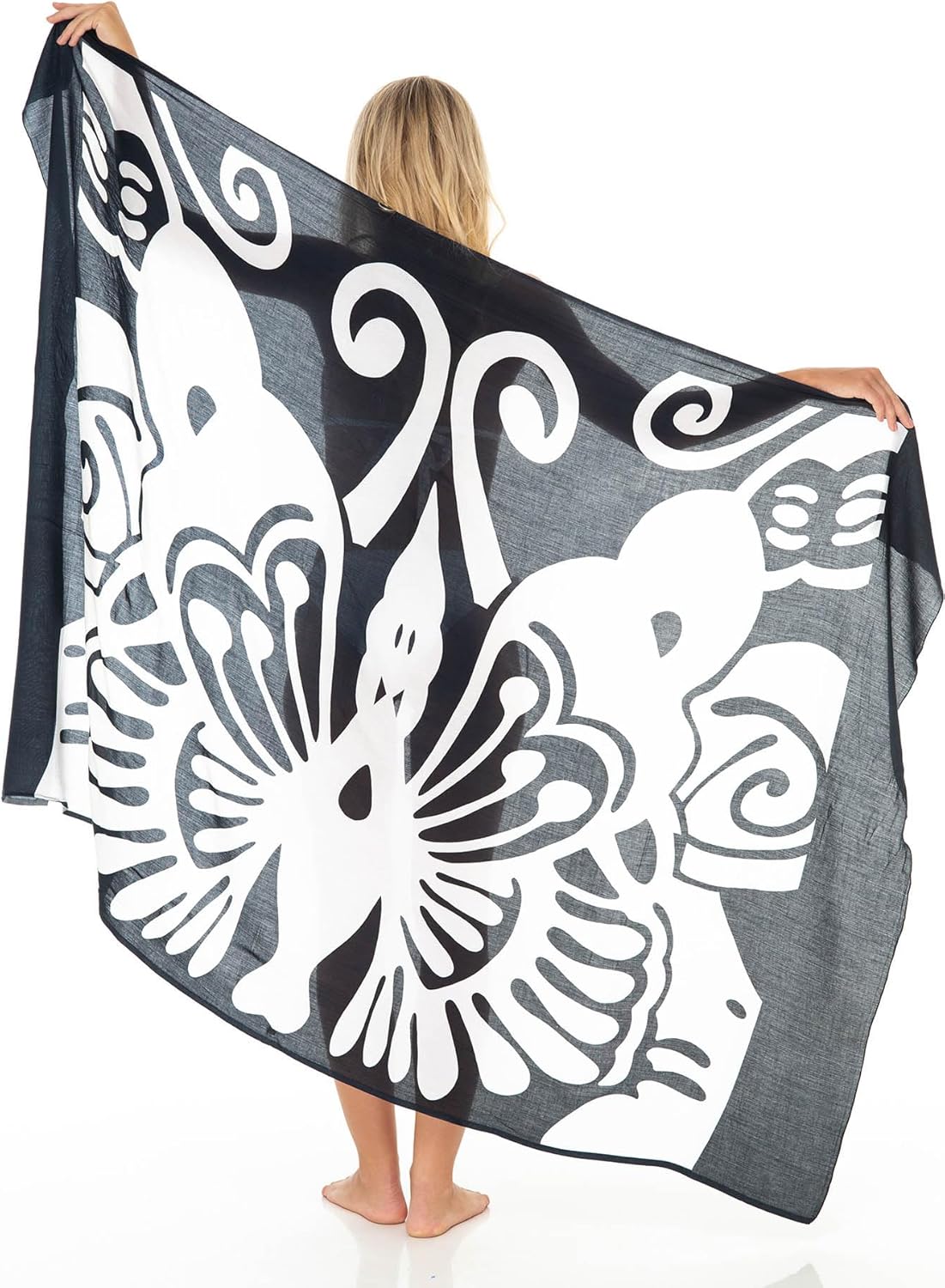 SHU-SHI Sarong Coverups for Women Beach Skirt Butterfly Wrap Swimsuit Long Pareo Cover Up - Image 7