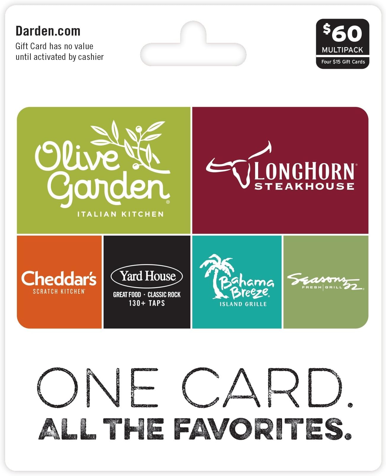 Multi-Pack Physical Gift Cards - $60