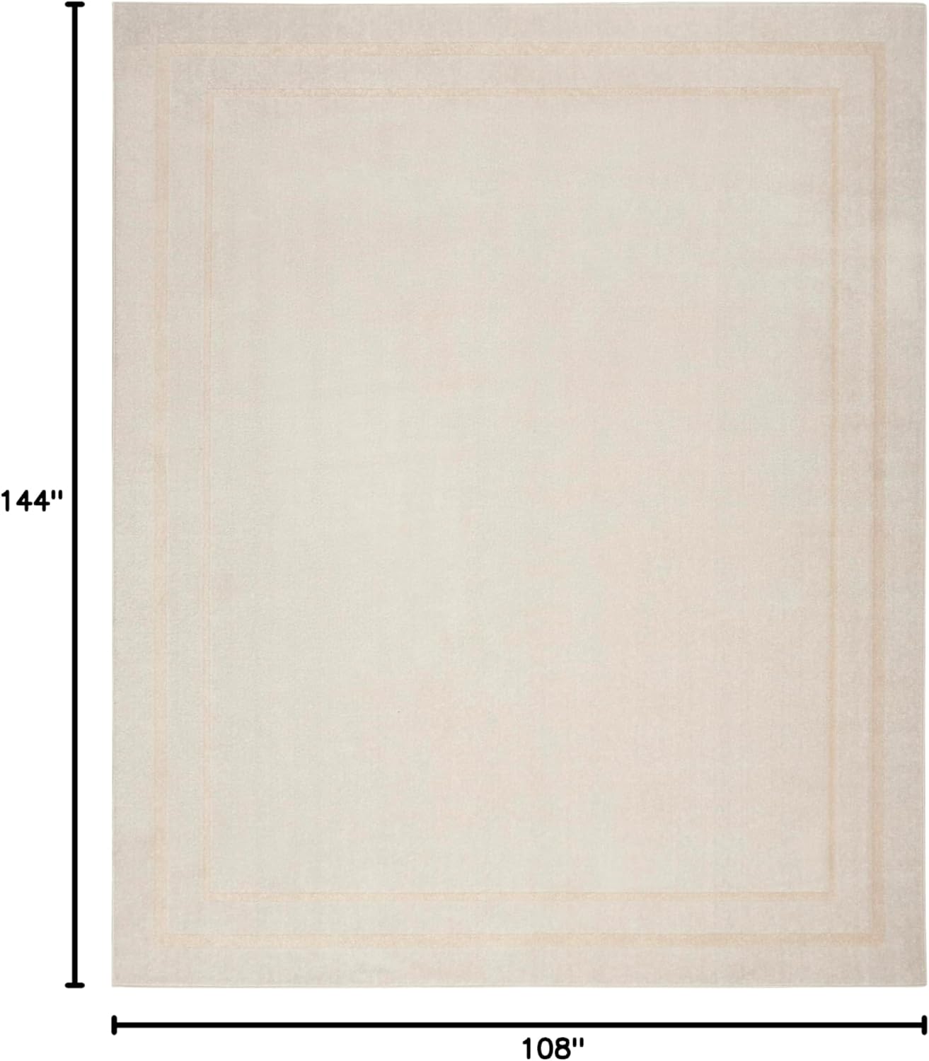 Ivory Gold 9' x 12' Rectangular Washable Outdoor Rug