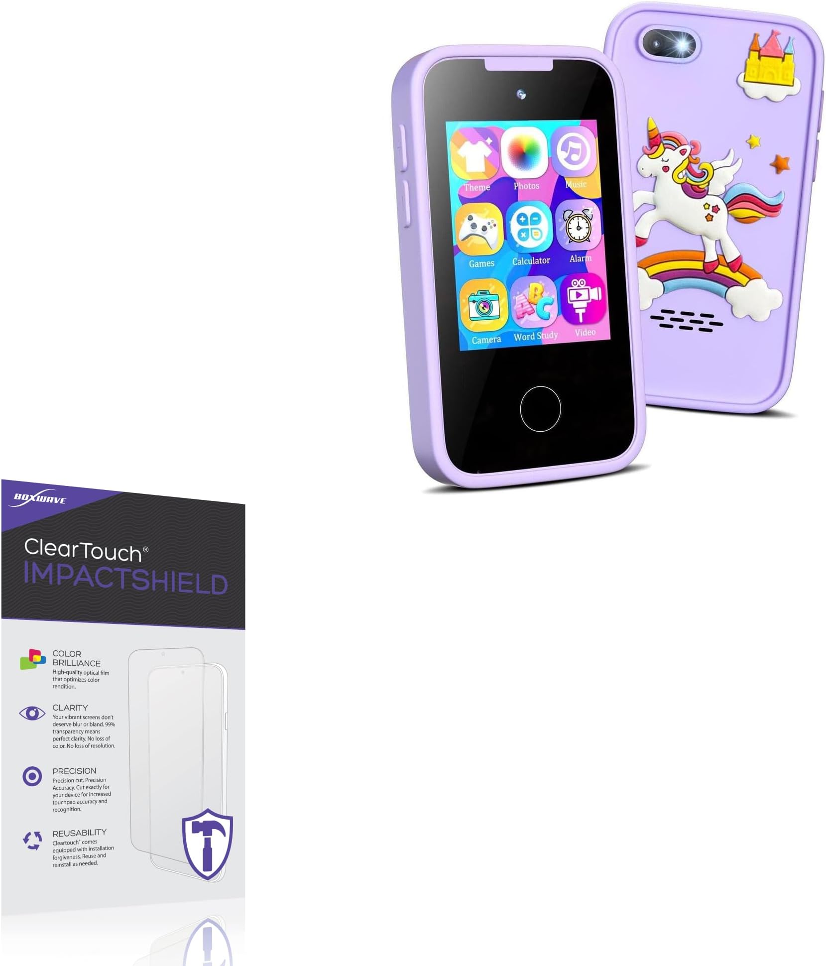 BoxWave Screen Protector Compatible With Vimorg Kids Smart Phone (2.8 in) - ClearTouch ImpactShield (2-Pack), Impenetrable Screen Protector Flexible Film