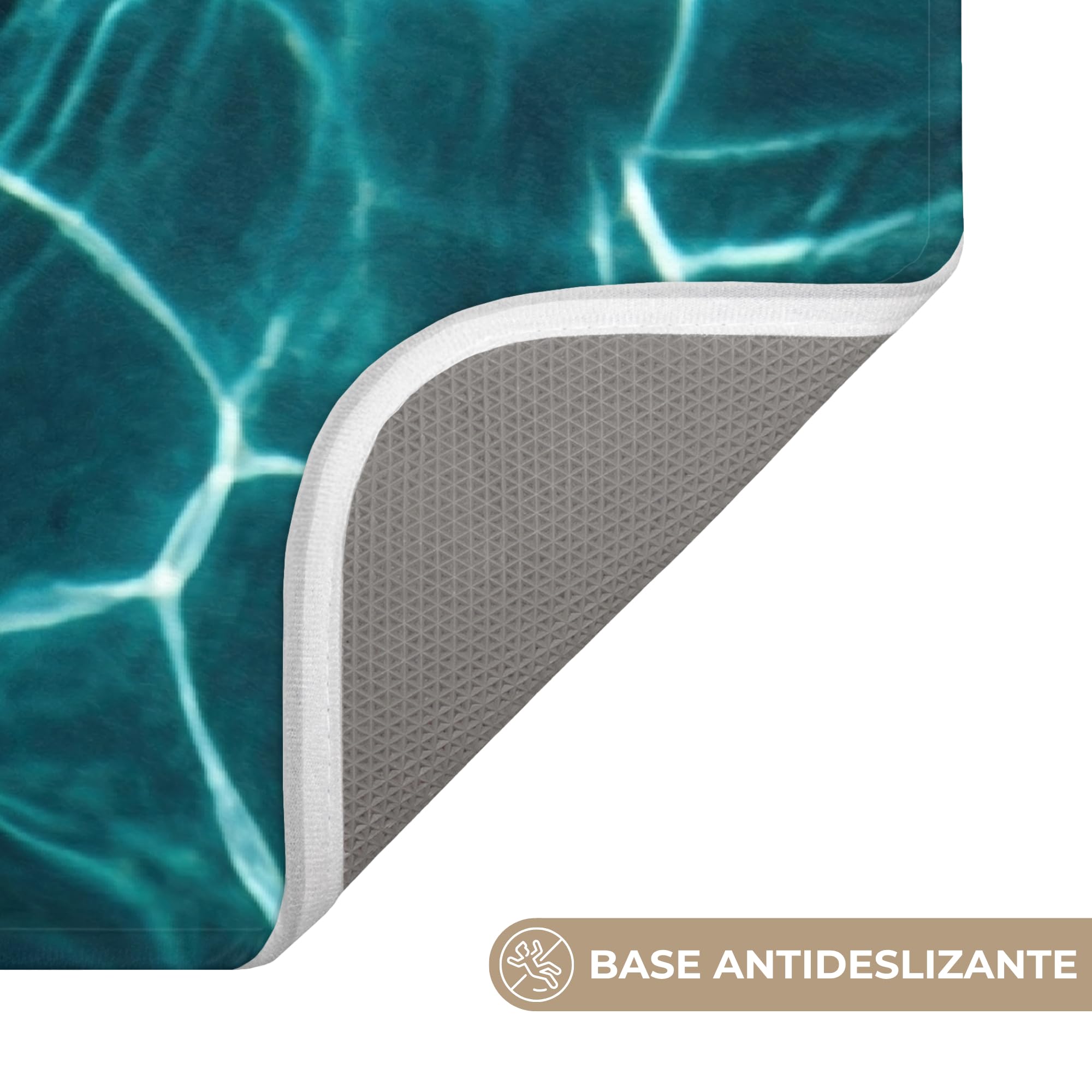 Alfombra De Baño Rectangular 60x90 cm Bathroom Bath Mat Lavable Tapete Antideslizante Alfombras Ducha Decoracion Alfombrilla Flotar - Remar - Agua