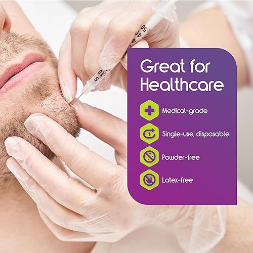 Miniatura 3 de Inspire Exam Medical Clear Vinyl Disposable Gloves - Latex Free for Cleaning, Food Prep
