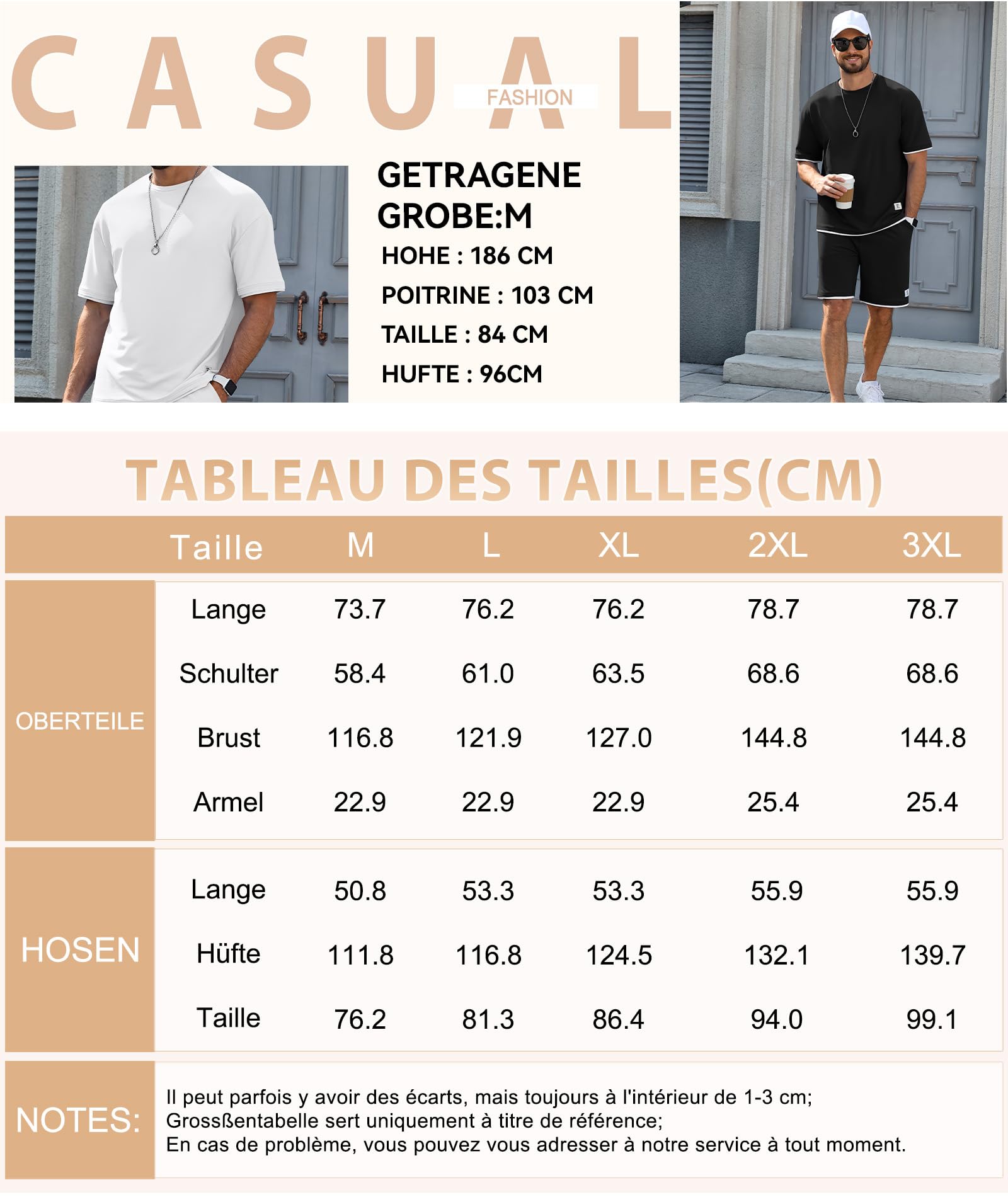 Ekaliy Elainone Ensemble d'été pour homme - T-shirt à manches courtes et short - 2 pièces - Sans plis - Avec bloc de couleurs - Combinaison de loisirs pour le quotidien et les vacances