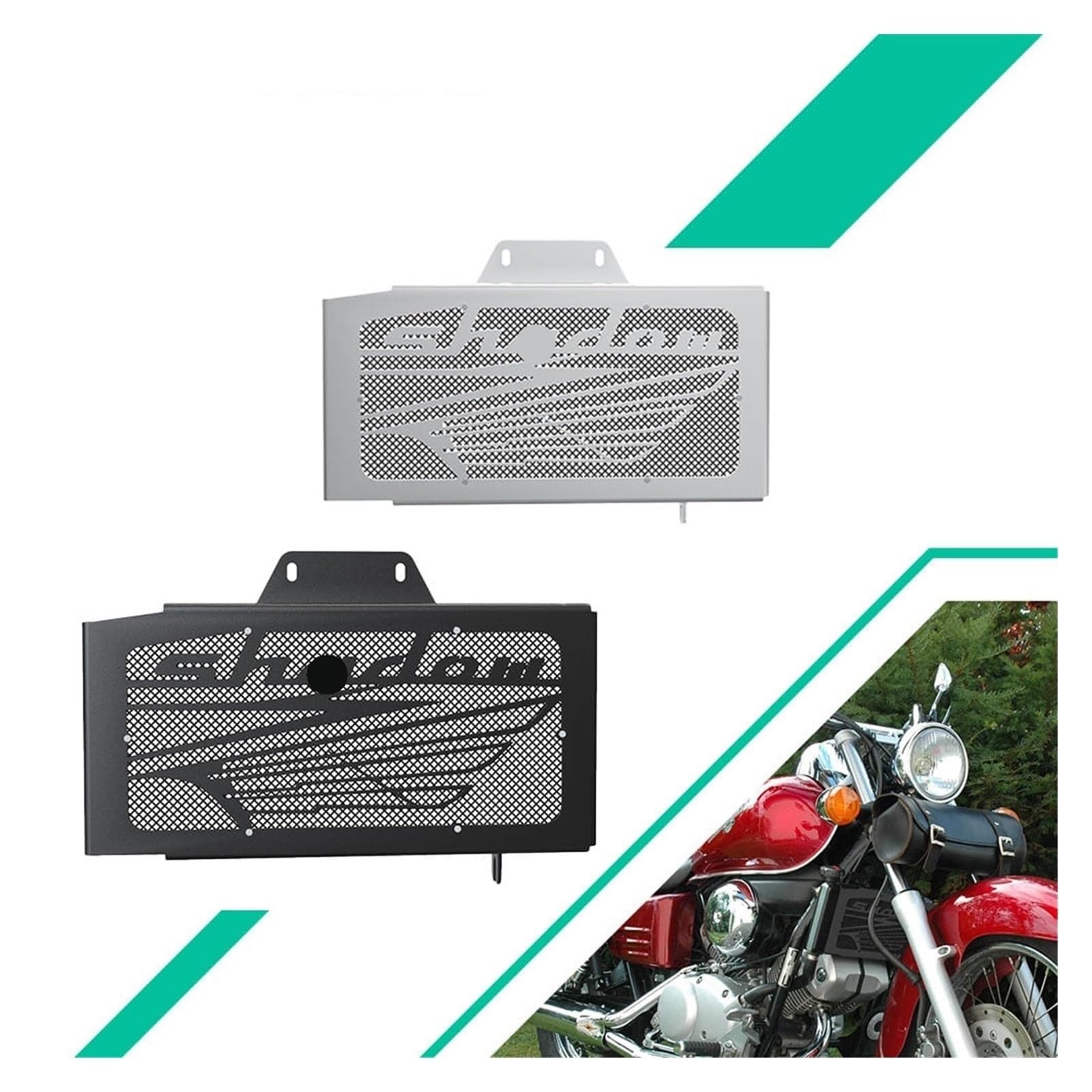 Motorrad Schutzgitter Kühlergrill Für Ho&nda VT 125 Shadow Vt125 1999-2007 2006 Kühlergrill Schutz Abdeckung Schutz Motorrad Zubehör Wasser Tank Schutz