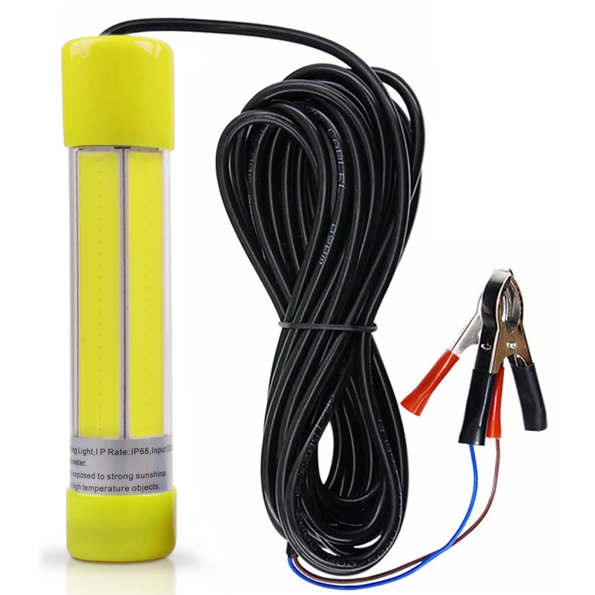 OROOTL Underwater Fishing Light Super Bright 16000 Lumens 21.5W 12V LED Night Fishing Light Deep Drop Fish Lamp Fishing Bait Finder for Shrimp Prawns Squid Boat Dock, Blue