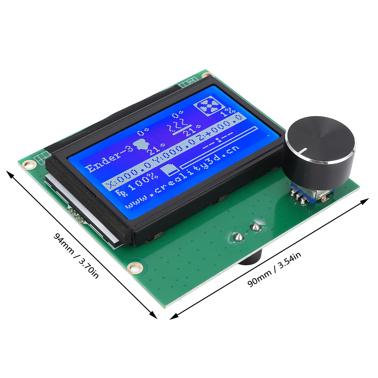 12864 Écran LCD pour imprimante 3D avec câble ruban pour Ender 3 3s 3X 3 Pro, Ender 3, 3s, 3X, 3 Pro et autres imprimantes 3D, universel
