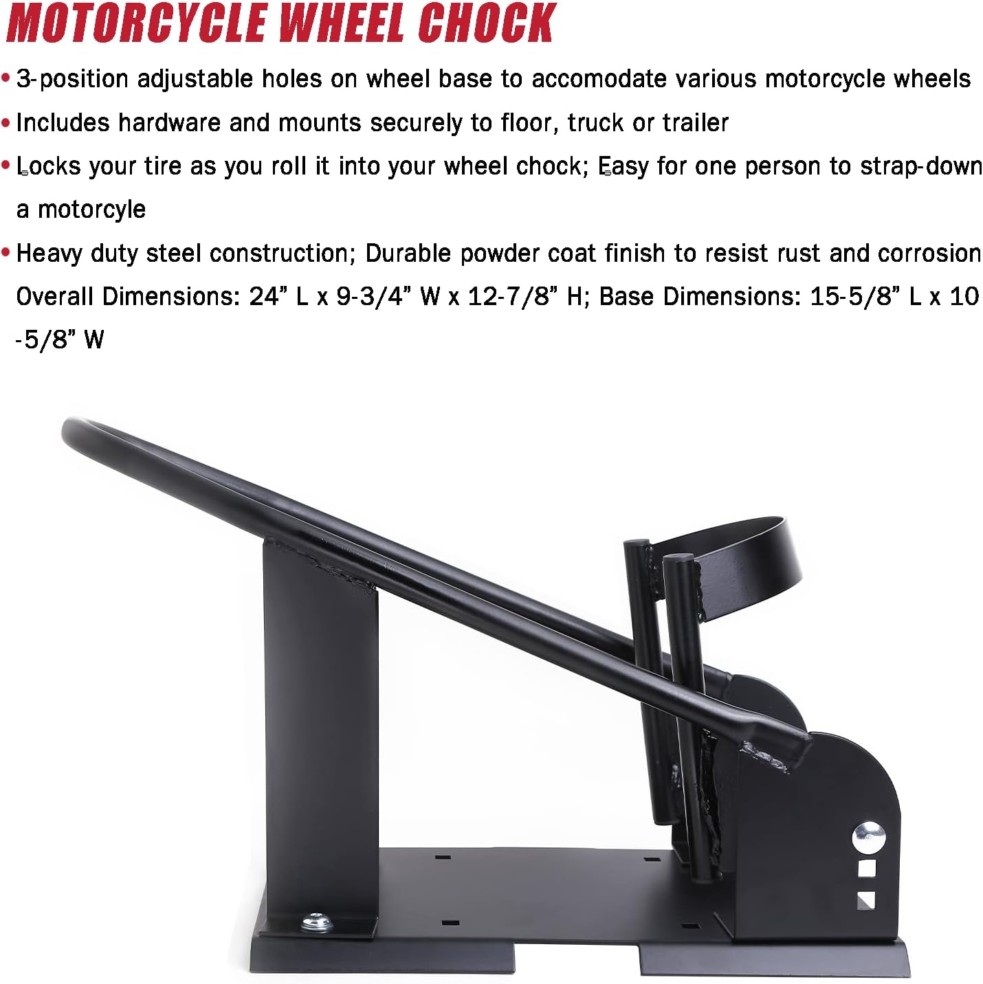 Motorcycle Wheel Chock, Motorcycle Wheel Chock for Trailer
