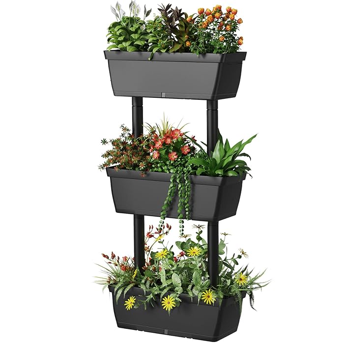 Buy Giantex Planter Raised Bed, 3Tier Vertical Garden Planter