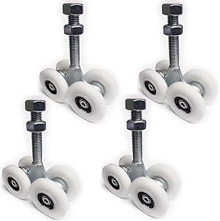 Sliding Track Rollers with Bearings Gate Truck Trolley HI Motions 4 Nylon Wheels, Lot of 4 Pieces