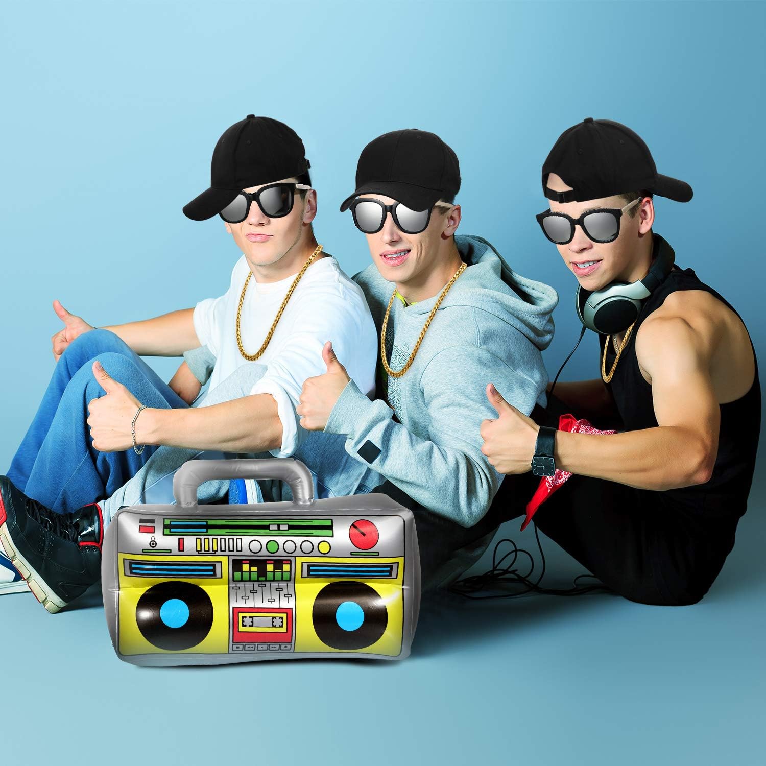 Hip Hop Costume Kit, Hat Sunglasses Gold Chain 80s/ 90s Rapper Accessories - Image 5