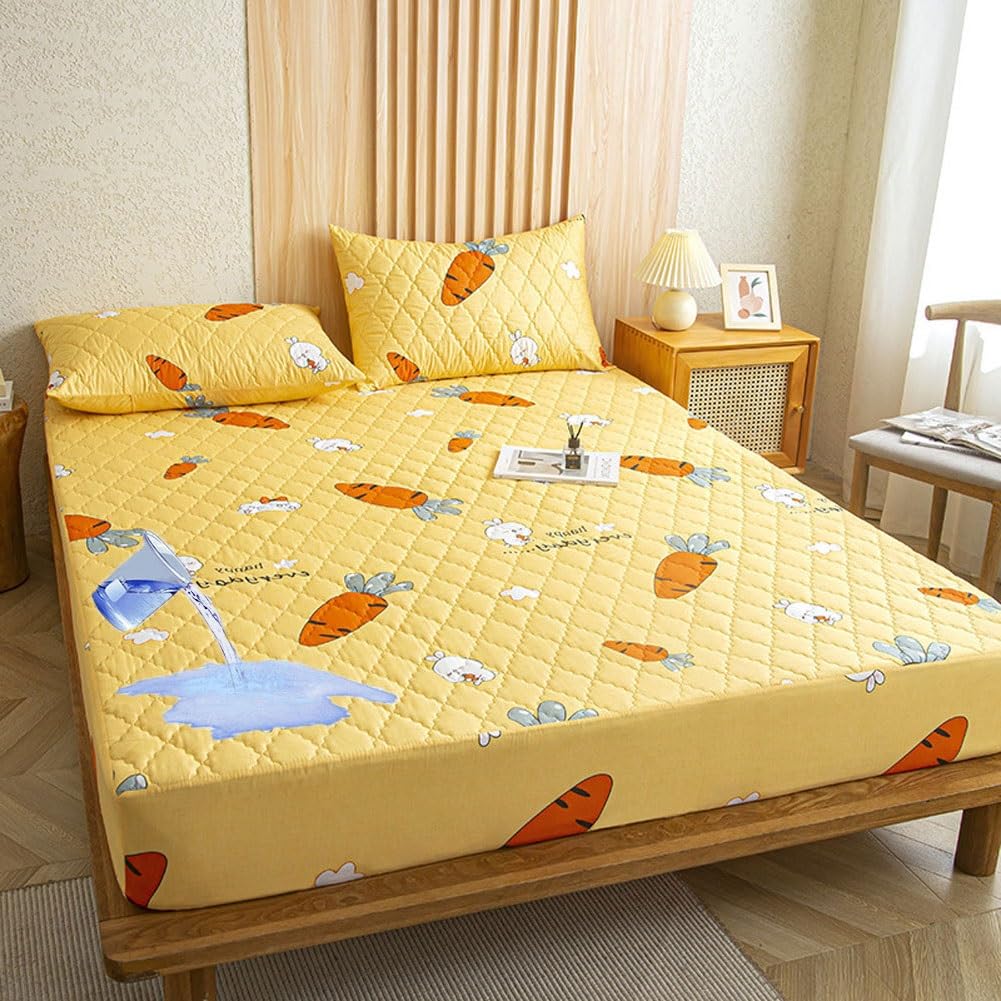 Protège-matelas imperméable et respirant avec jupe profonde