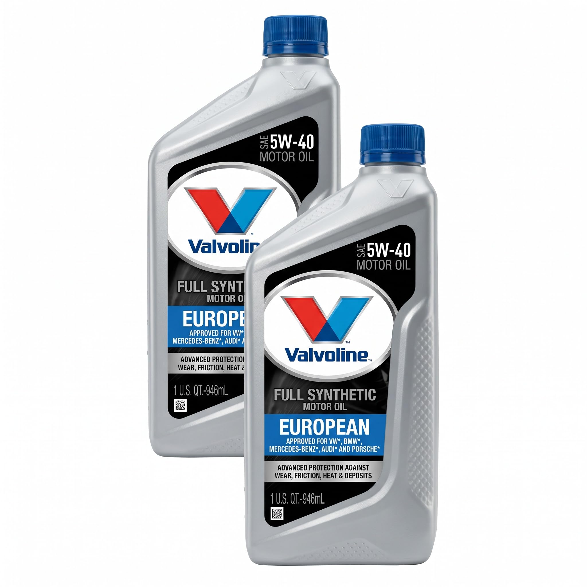 Valvoline European Vehicle Full Synthetic SAE 5W-40 Motor Oil 1 QT (Pack of 2)