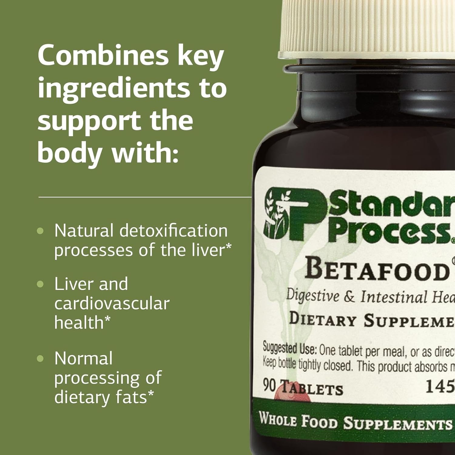 Standard Process Betafood - Supports Digestion & Intestinal Function with Beets - Aids a Healthy Heart & Liver Health - Gluten-Free, Non-Dairy & Non-Soy - 90 Tablets (90 Servings) - Image 4