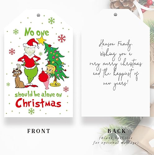 Miniatura 4 de Divertidas etiquetas de regalo de Navidad, 48 etiquetas para envolver paquetes de regalos de Navidad, etiquetas de regalo de vacaciones novedosas