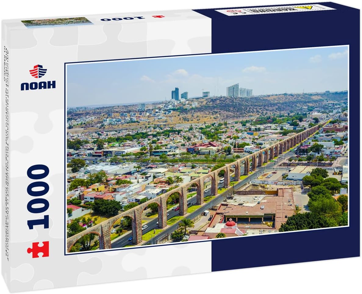 1000 Piece Jigsaw Puzzle: Aqueduct of Queretaro, Mexico - Classic City Style, Ages 14+