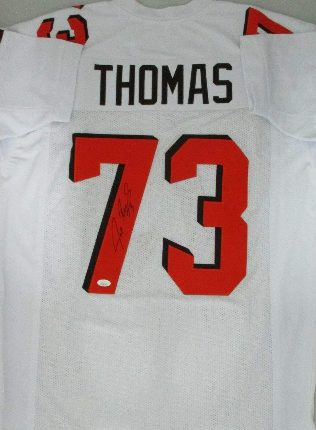 Joe Thomas Autographed Signed Browns Custom Replica White Jersey Auto