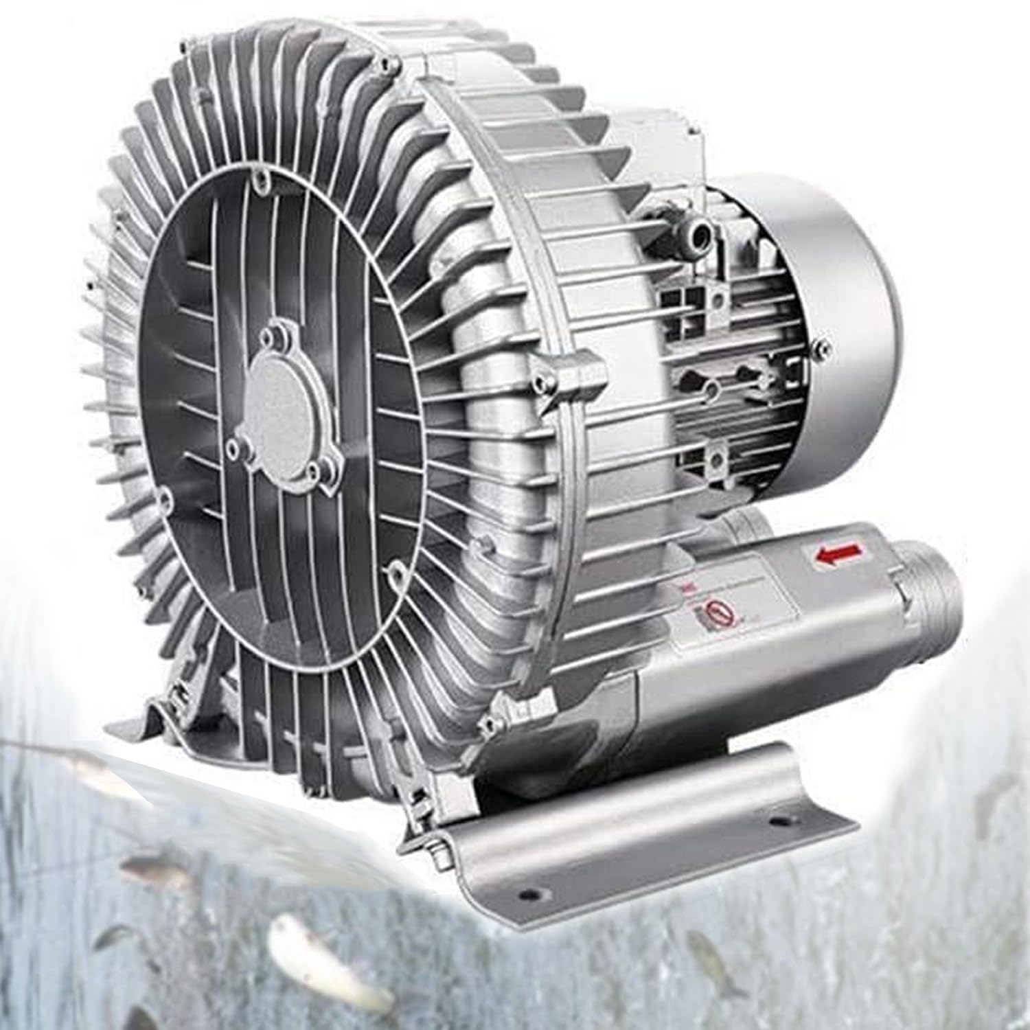 Soplador regenerativo para acuicultura, soplador de canal lateral, soplador de vórtice, 220 V, 50 Hz, soplador de anillo de vórtice de alta presión, bomba de vacío industrial para soplar aire de aguas