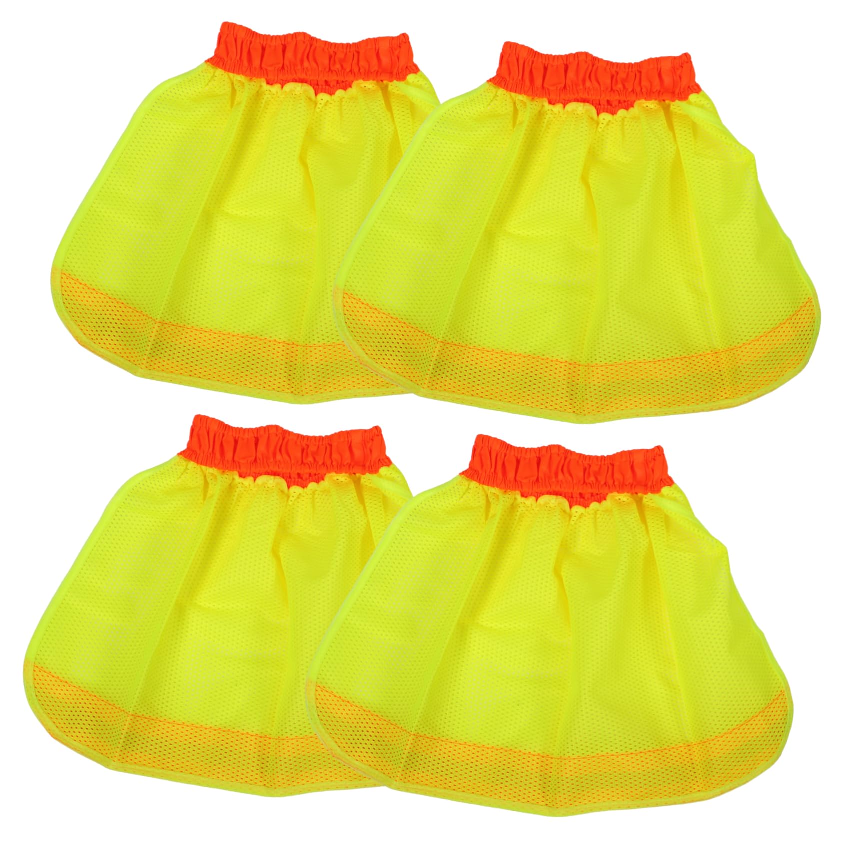 Uonlytech 12pezzi Cappellino Riflettente Rete Traspirante Per Casco Con Visiera Alta Visibilità Protezione Solare Per Uomini e Donne All Aperto Fluorescente