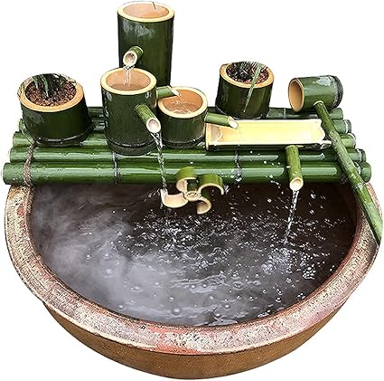 Image Garden Water Feature Solar Fountain Bamboo Fountain Outdoor Fountain Used for Bird Tank, Fish Tank, Pond or Garden Decoration Looks Very Interesting (6(50cm/19.6in)) (6(50cm/19.6in)) Image Garden Water Feature Solar Fountain Bamboo Fountain Outdoor Fountain Used for Bird Tank, Fish Tank, Pond or Garden Decoration Looks Very Interesting (6(50cm/19.6in)) (6(50cm/19.6in))