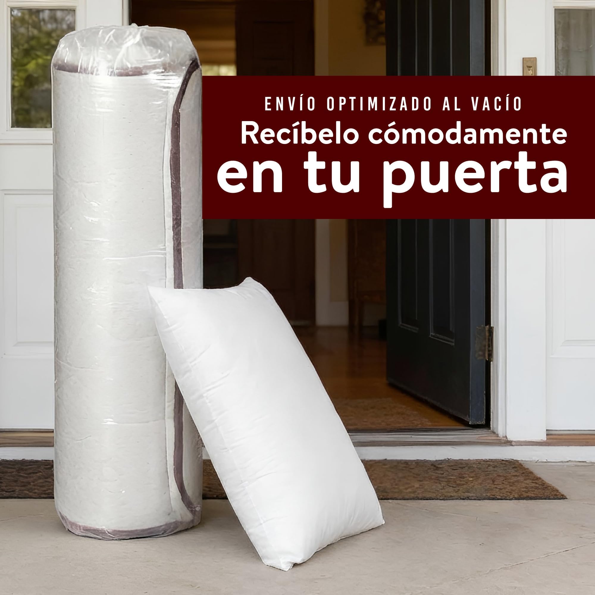 Aznar Colchón Viscoelástico Anatómico Firmeza Media Altura 18 Cm Transpirable Tecnología SPA Tejido Stretch Acolchado Doble Cara Núcleo Alta Densidad Sensación Neutra Incluye Almohada 90x190cm