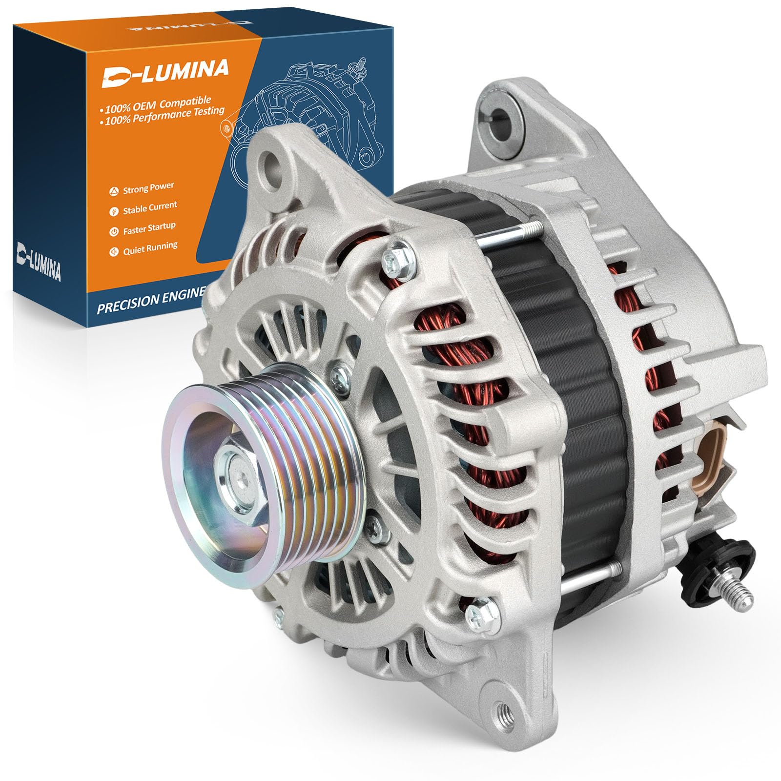11538 150A Alternator for Nissan Pathfinder Murano Infiniti QX60 3.5L | Fits JX35 2013, QX60 2014-2016, Pathfinder 2013-2016 and Murano 2015-2016; 7-Groove, Replaces 23100-3JA1A