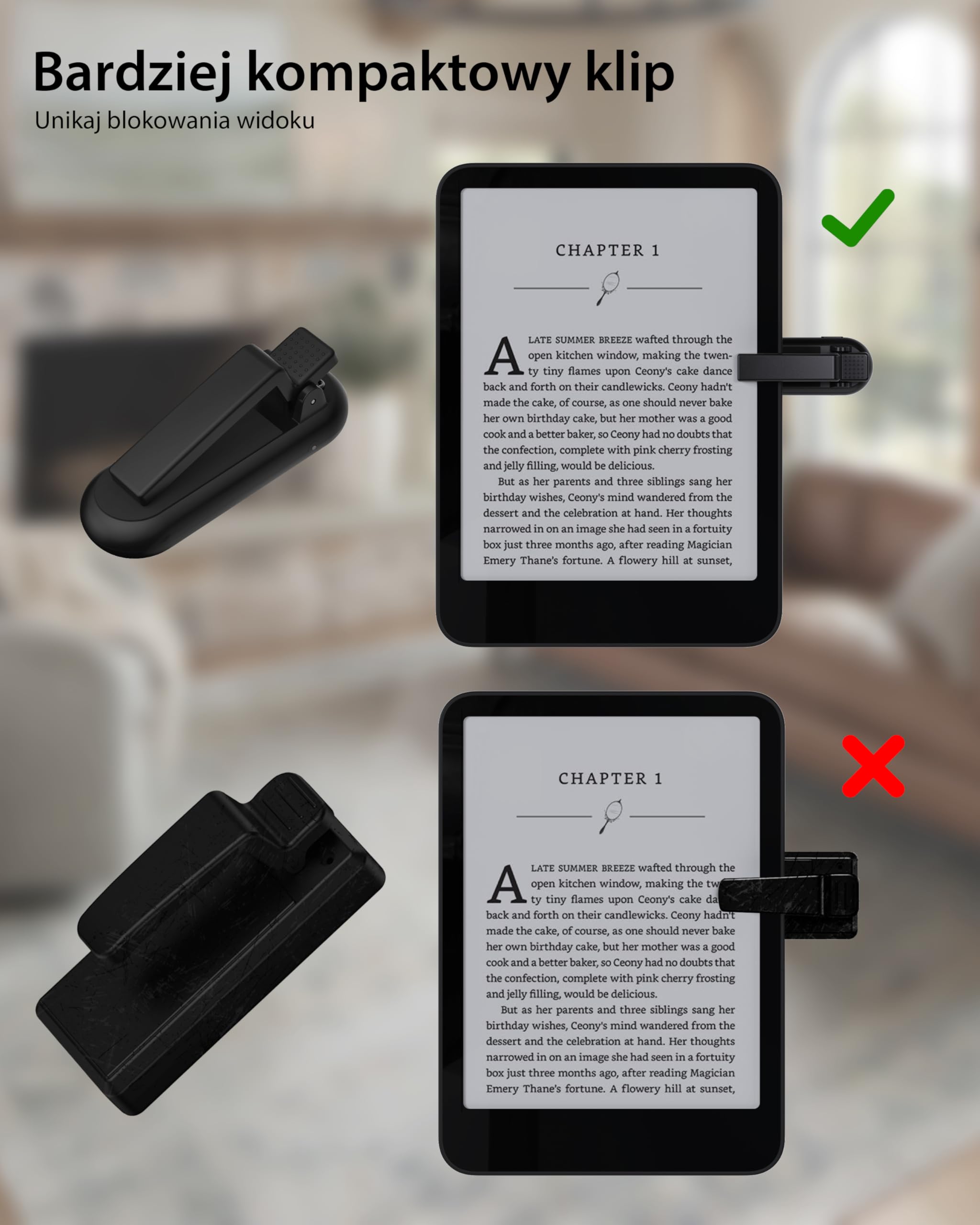 Stouchi Magnetyczny pilot ładujący do Kindle Clicker Page Turner Kompaktowa obudowa Ułatw sobie czytanie Kompatybilny z Kindle Paper white/Kindle Oasis/Kindle Scribe-Dark Black