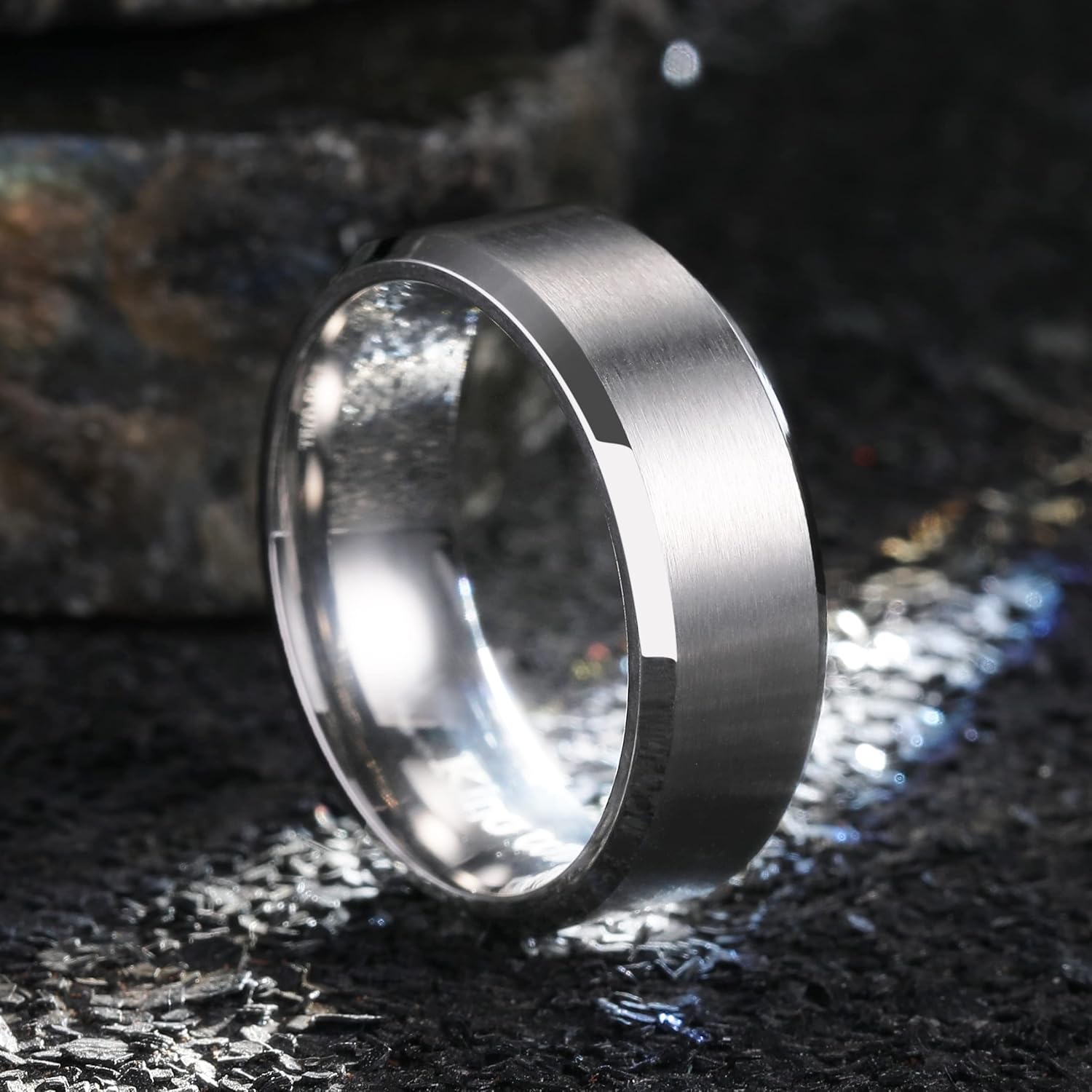 King Will Titanium Wedding Band for Men Women- 3-10mm Width Black/Sliver/Gold High Purity Titanium Promise Wedding Ring Comfort Fit for Daily Wear Size 6-14