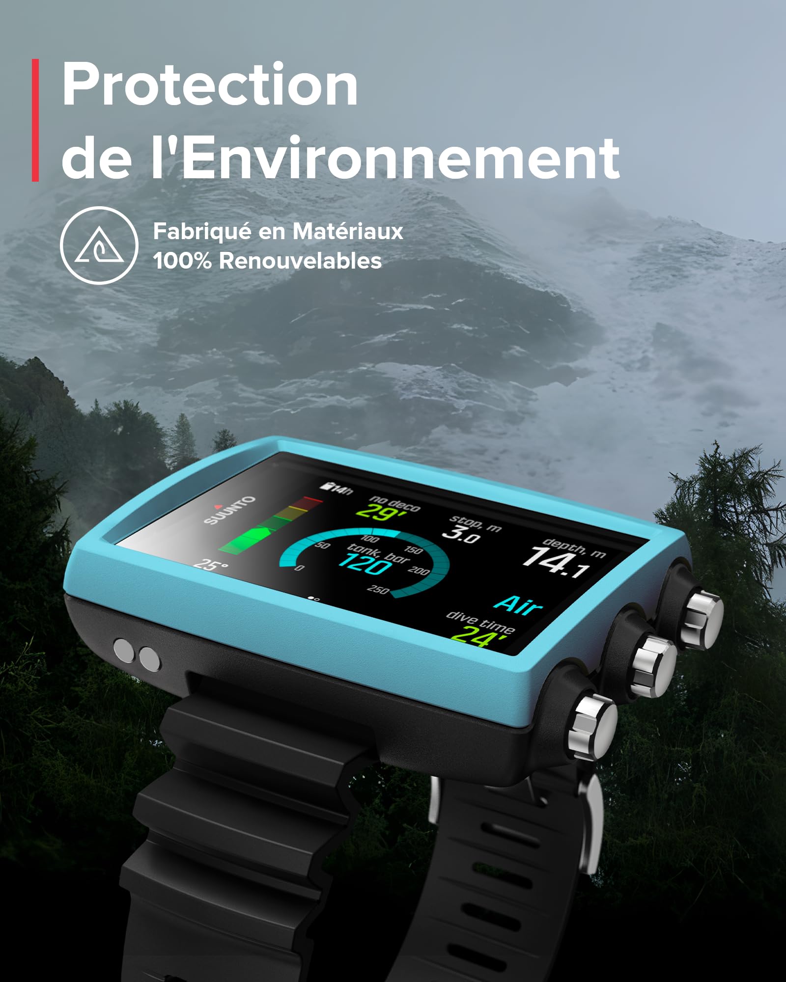 SUUNTO Dive EON Core Montre de Plongée Numérique avec Écran Couleur Facile à Lire, Étanche à 80m, Ordinateur sous-Marine avec Fonctions de Réveil, Chronomètre, Météo, Boussole, Batterie Rechargeable