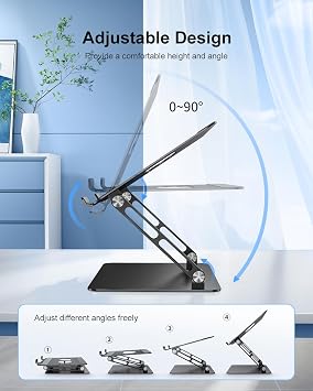 JOIOT Ergonomic Laptop Stand,Adjustable Riser for 10-17.3Computer