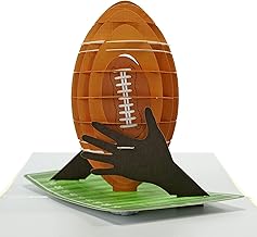 CUTPOPUP - Carte pop-up 3D pour la fête des Pères, d’anniversaire, ou de vœux avec note vierge, faite à la main - Motif rugby