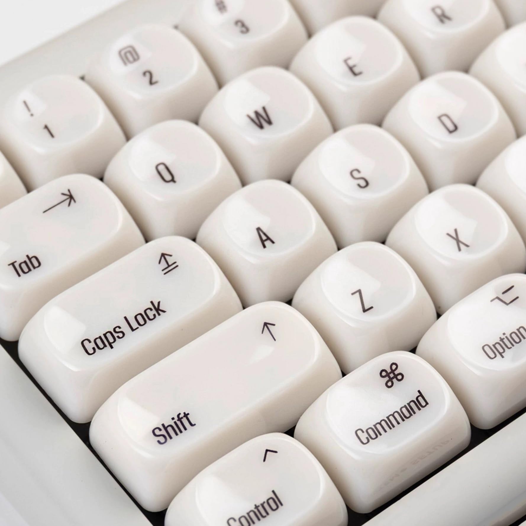 138 klawiszy MOA Profile Keycaps, błyszczące wykończenie w stylu MAC, PC Top Print Keycaps, kompatybilne z 61/68/87/98/104/108 klawiszami MX Switch mechaniczne klawiatury
