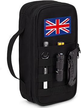 Tactical Tool Bag for Men, Wide Mouth Zipper Tool Pouch Handle | Wide Mouth Opening,Water Resistant 900D Fabric,Heavy Duty Material,Zipper Handle Design,Multi-purpose for Repairman Handyman