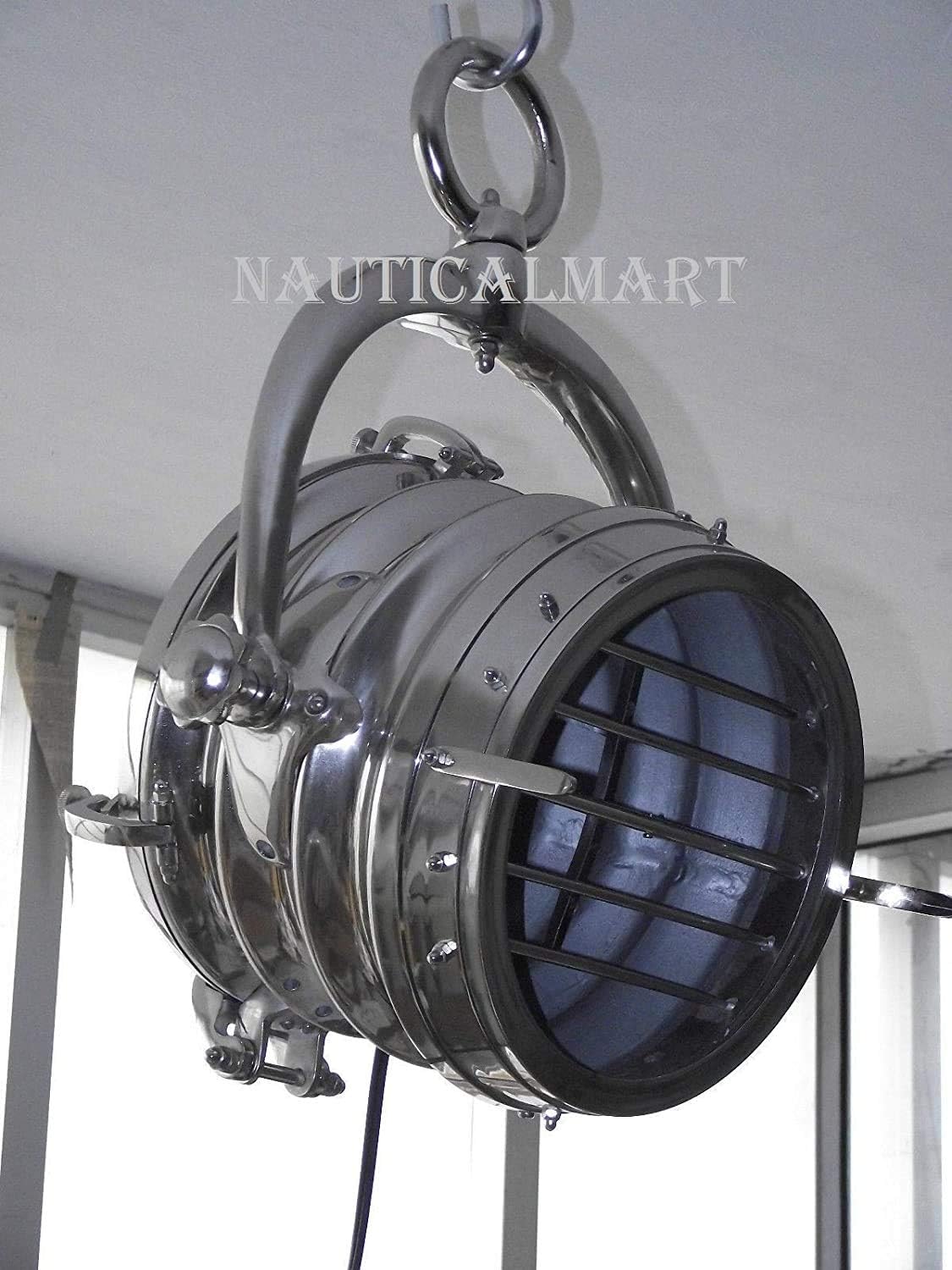 NauticalMart Steel Pendant Hanging Light Modern Vintage Chrome Finish Home Decor Pendant Light