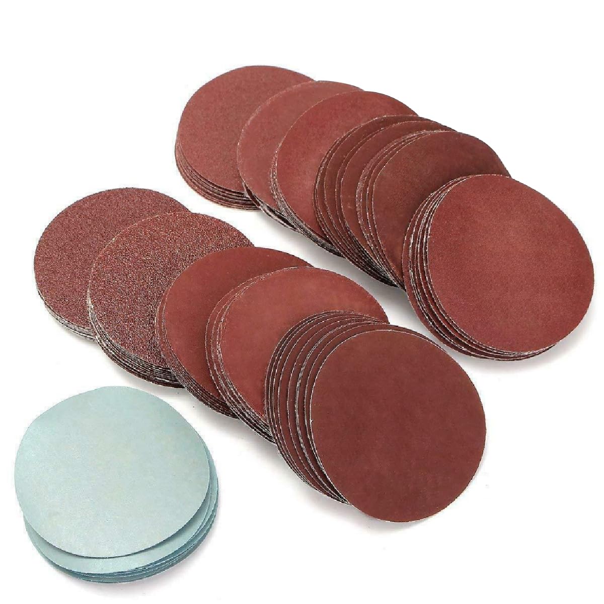 Unifizz 100 Pcs 3" 75mm Sanding Discs Hook and Loop Sandpaper for Drill Grinder Rotary Tool Discs Pad 80-3000 Grit