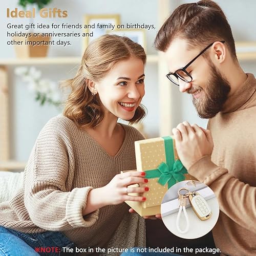 Miniatura 2 de PIFOOG Funda para llave de coche Hyundai Elantra Palisade 2023 2022 2021 2020 con 5 botones para llaves de coche, funda protectora de carcasa para