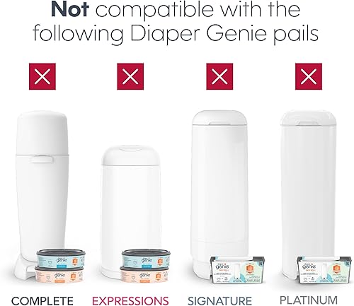 Miniatura 7 de Diaper Genie Recambio cuadrado jumbo, con película continua, puede contener hasta 810 pañales de tamaño recién nacido por repuesto.