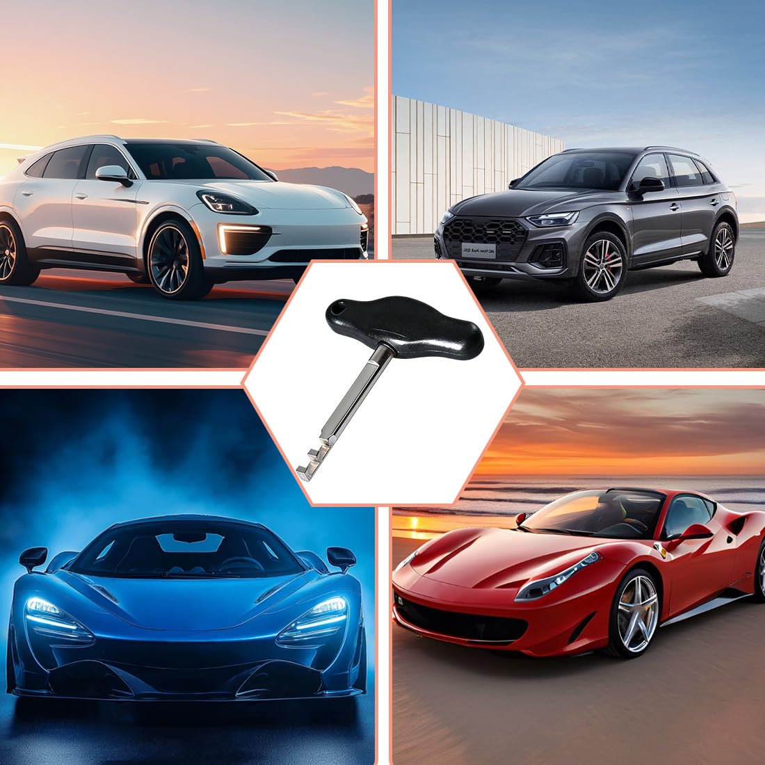Strumento di sblocco per auto, estrattore per connettori elettrici, Strumento di Estrazione del Connettore, Estrattore della Bobina Accensione, Estrattore Modulo di Elettrico Auto