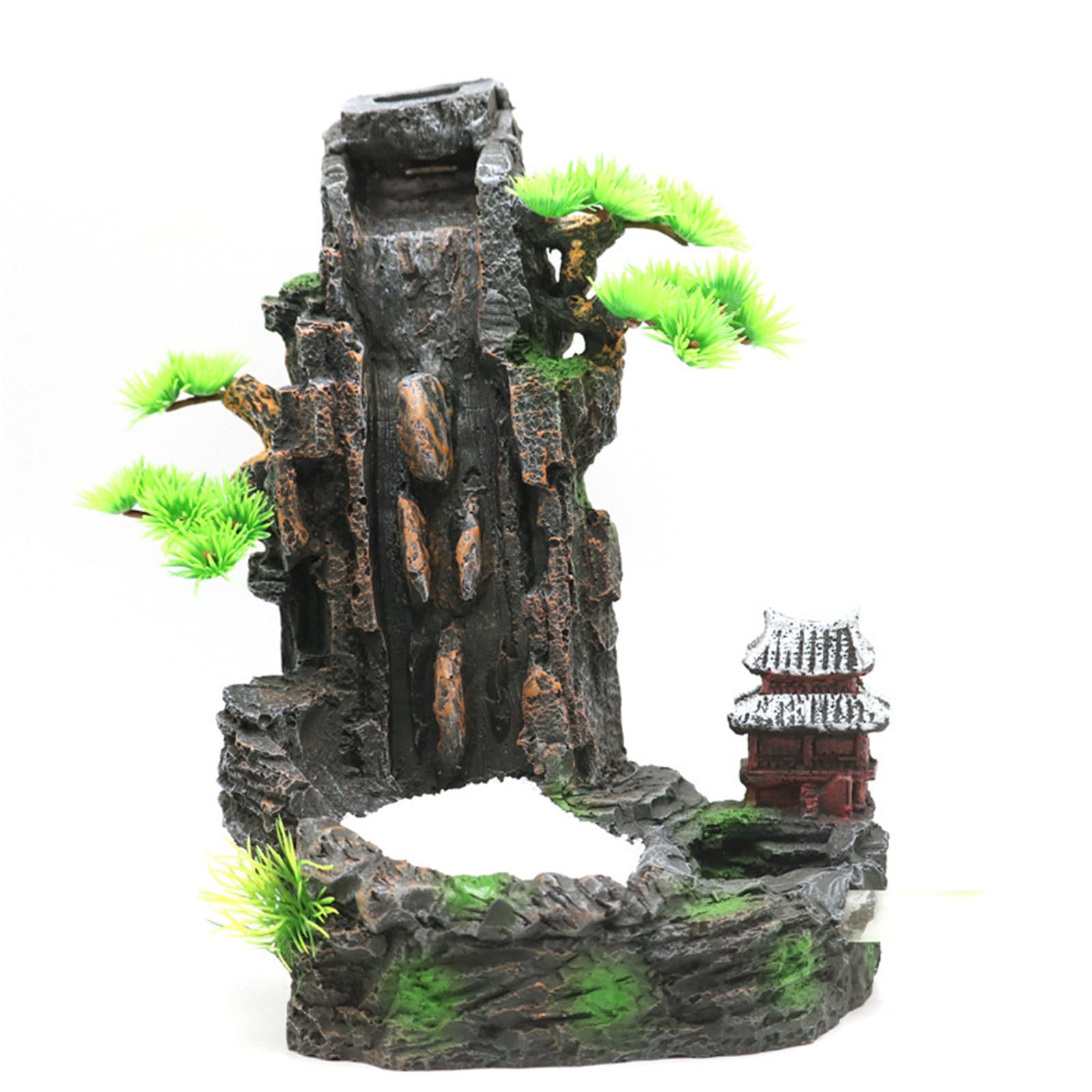 Rockery Tree Decorazione Acquario Resina Paesaggio Subacqueo Per Acquari Impostazione Dinamica Cascata Decori Acquario
