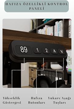 adornist - Yüksekliği Ayarlanabilir Ergonomik Bilgisayar & Çalışma Masası - Tek Motorlu (2 Hafızalı) (Beyaz, 120 * 60)