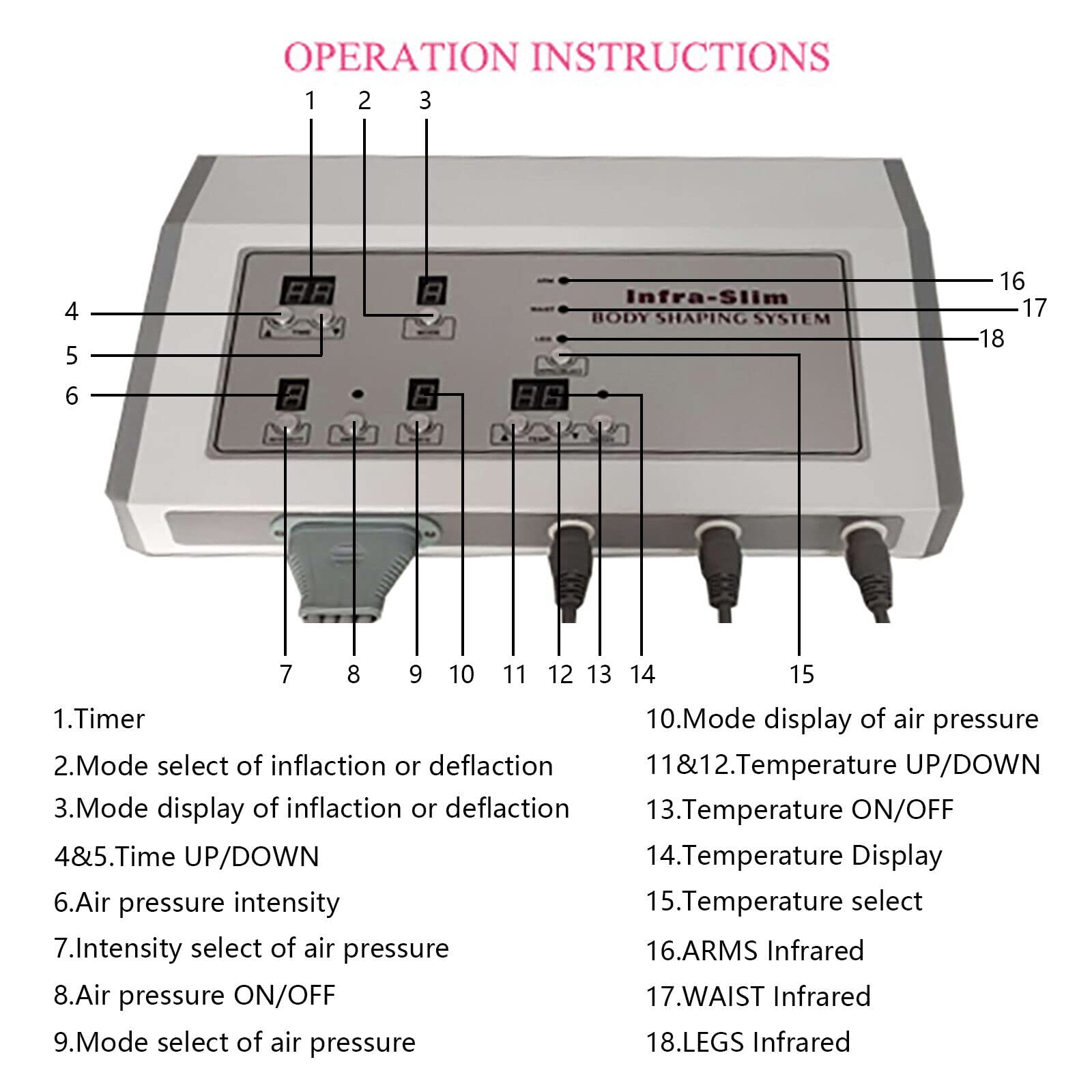 Massaggio di drenaggio linfatico, ger ä t perdita di peso massaggio linfatico ger ä t presstterapia Massaggio ger ä t f 600W 35° C fino a 80° C opzionale