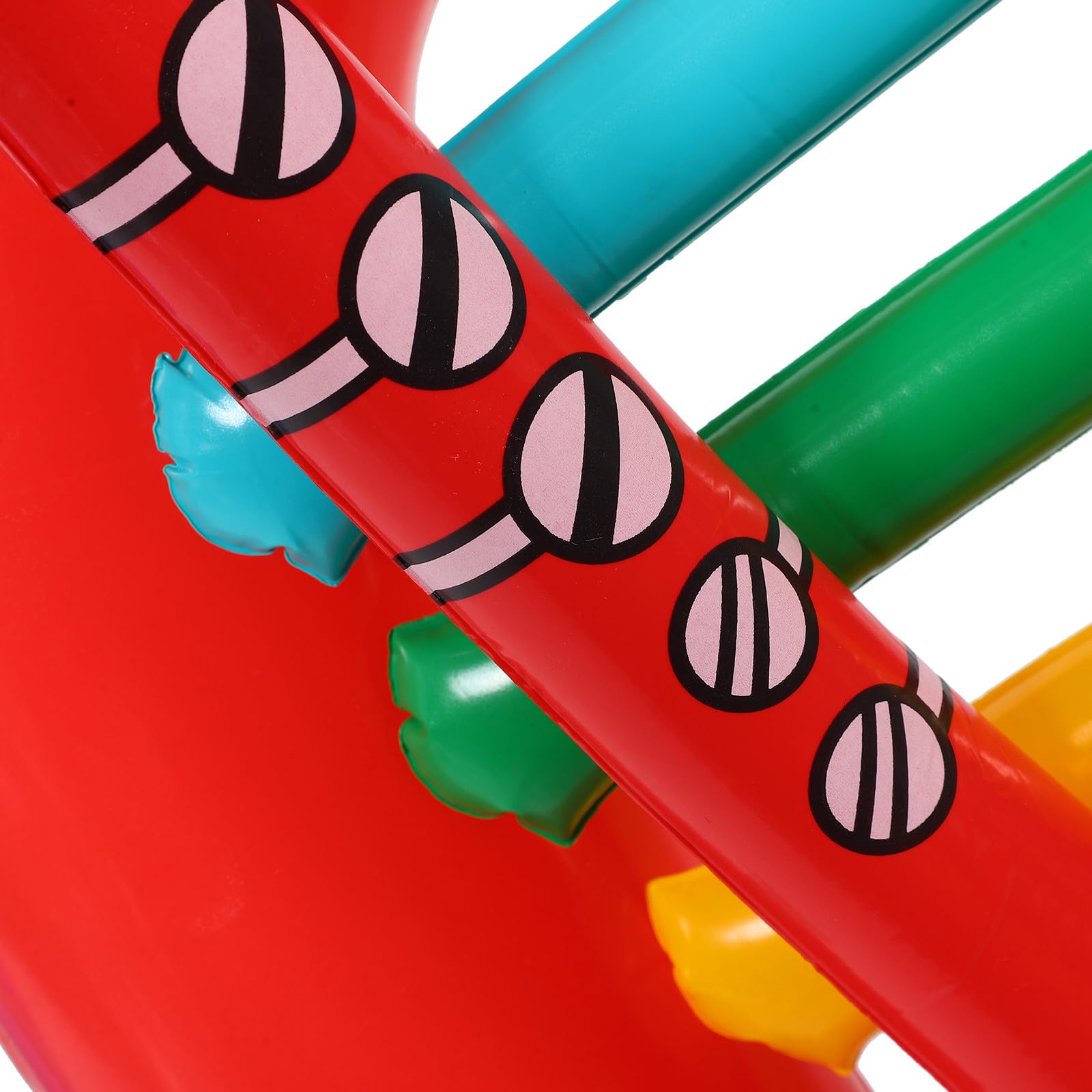 4 trompetas inflables de juguete: trompeta inflable de simulación, juguete musical que hace ruido para fiestas de cumpleaños infantiles y celebraciones deportivas.