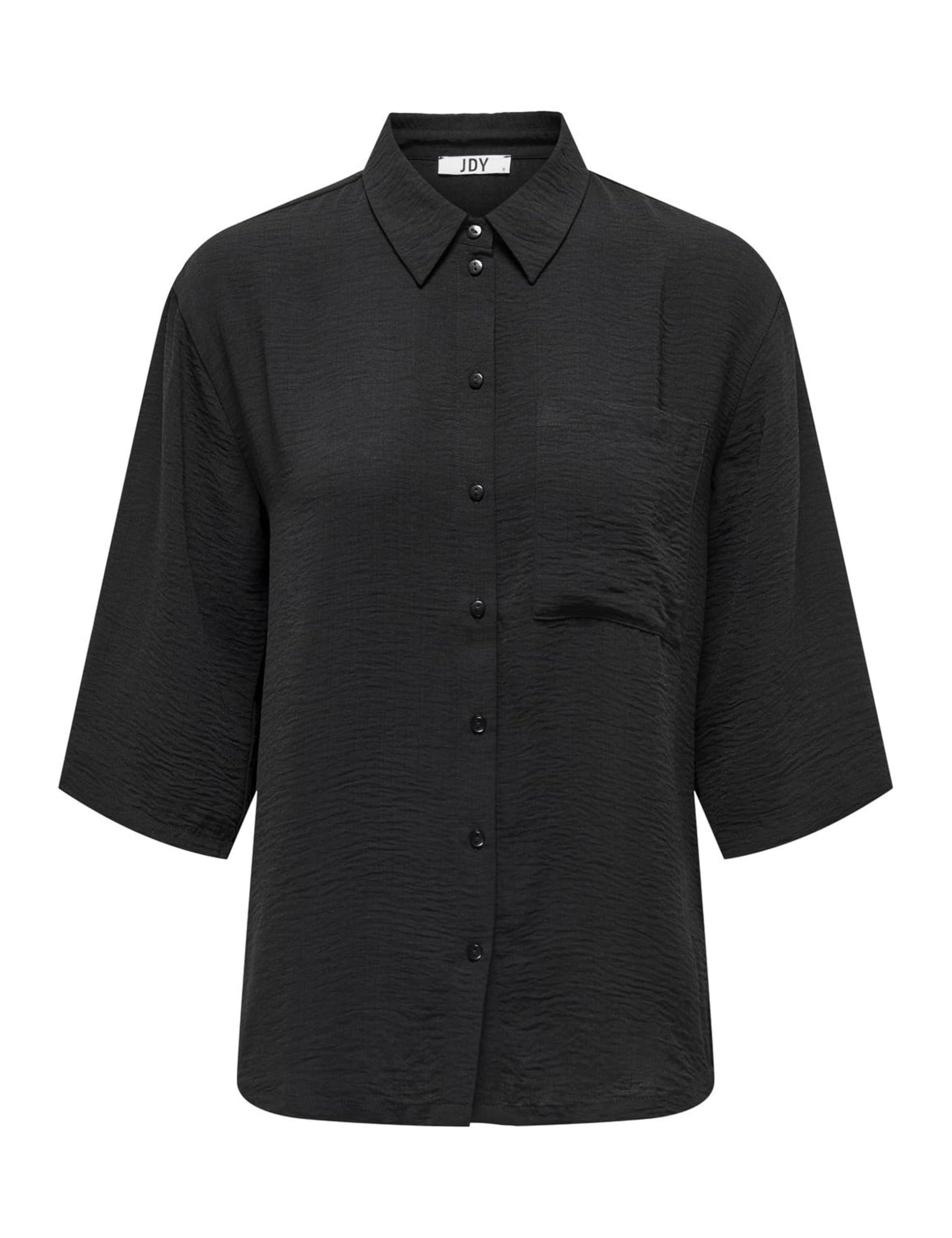 JdY Women's JDYDIVYA 3/4 Loose Shirt WVN NOOS Blouse, Black,